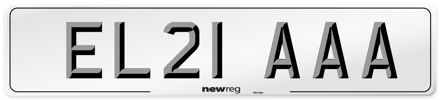 EL21 AAA Number Plate from New Reg